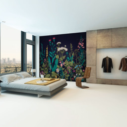Origin Murals Botanical Fleur Blue Wall Mural - thumbnail 3