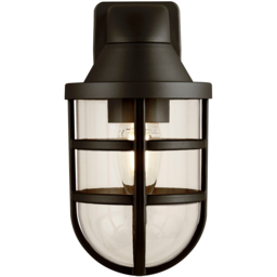 Lighting Collection IP44 Mariner Black Outdoor Wall Light - thumbnail 3