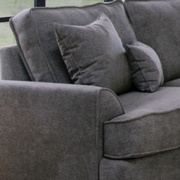 Alba City 4 Seater Steel Fabric Sofa - thumbnail 3