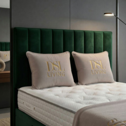 DS Living Aether Green Single Plush Velvet Divan Bed - thumbnail 2