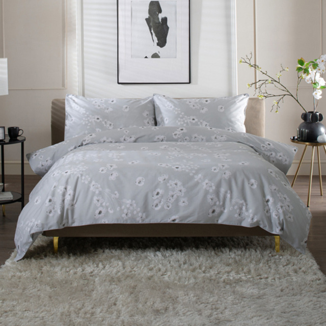 The Lyndon Company Petite Fleure Grey Double Duvet Set - image 1