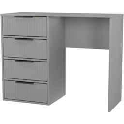 Crowndale Fluted 4 Drawer Dusk Grey Vanity Dressing Table Ready Assembled - thumbnail 4