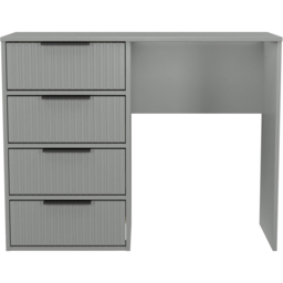 Crowndale Fluted 4 Drawer Dusk Grey Vanity Dressing Table Ready Assembled - thumbnail 2