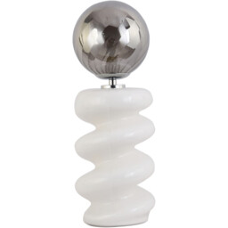 Penny White and Smoke Table Lamp White - thumbnail 1