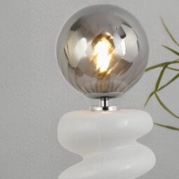 Penny White and Smoke Table Lamp White - thumbnail 3
