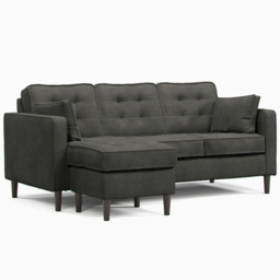 Milo Reversible Chaise Enjoy Graphite Sofa - thumbnail 2