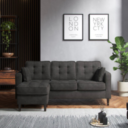 Milo Reversible Chaise Enjoy Graphite Sofa - thumbnail 3