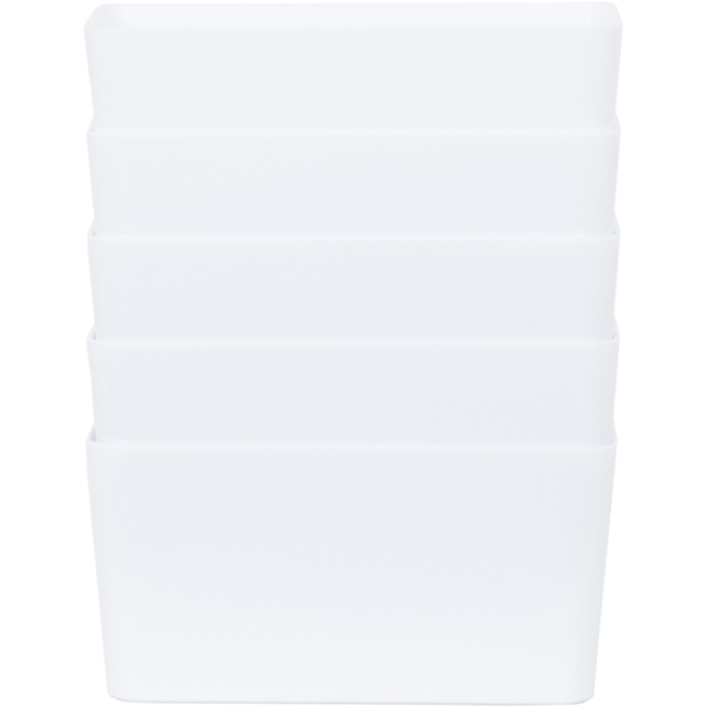 Wham Ice White Rectangular Studio Basket 6.01 5 Pack - image 1