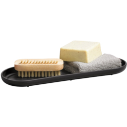 ReBorn Recycled Plastic Dark Grey Bathroom Storage Tray - thumbnail 3