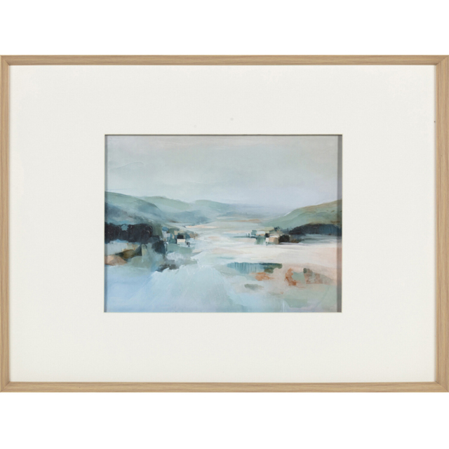 Seaside Large Mount Print Dished Frame Blue - image 1