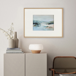 Seaside Large Mount Print Dished Frame Blue - thumbnail 2