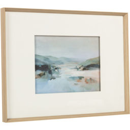 Seaside Large Mount Print Dished Frame Blue - thumbnail 3