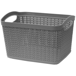JVL Loop 6.6L Grey Storage Basket
