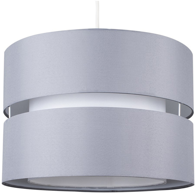ValueLights Sophia Grey and White 2-Tier Ceiling Light Shade Large - image 1