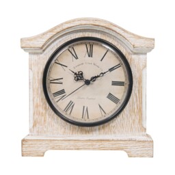 Washed Wood Effect Mantle Clock Natural