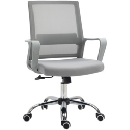 Portland Grey Mesh Swivel Office Desk Chair - thumbnail 2
