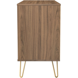 Crowndale Hong Kong 6 Drawer Carini Walnut Wide Chest of Drawers Ready Assembled - thumbnail 4