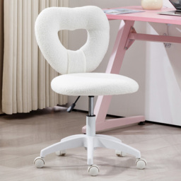 Portland White Armless Heart Office Chair