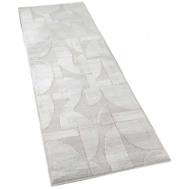 Desire Rugs Hamilton Abstract Motif Silver Rug 60 x 220cm - image 1