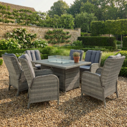 Verona 6 Seater Firepit Dining Set - thumbnail 2