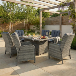 Verona 6 Seater Firepit Dining Set - thumbnail 3