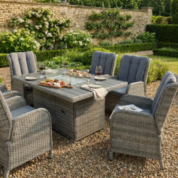 Verona 6 Seater Firepit Dining Set - thumbnail 4