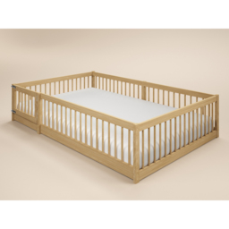 Flair Imogen Natural Small Double Montessori Toddler Floor Bed - thumbnail 3