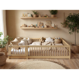 Flair Imogen Natural Small Double Montessori Toddler Floor Bed - thumbnail 4