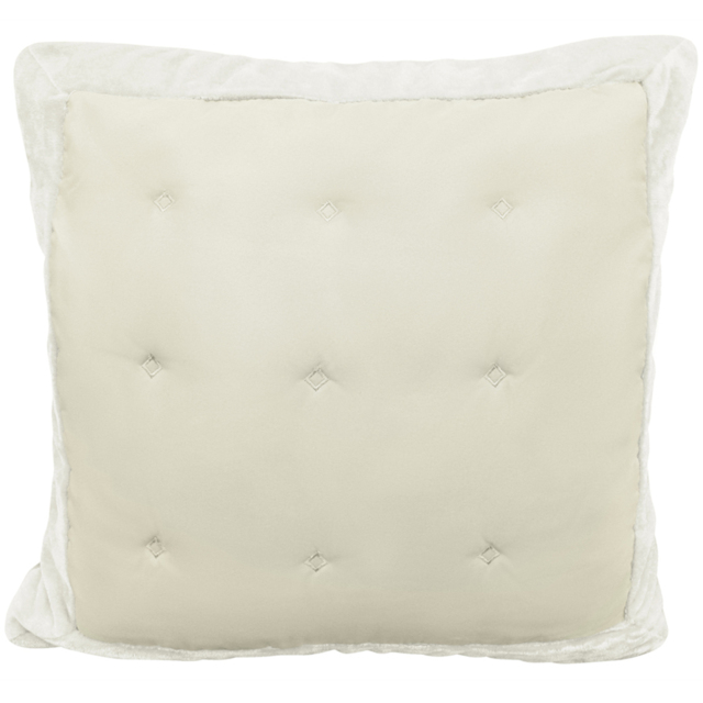 Intimates Boston Velvet Cream Filled Cushion 43 x 43cm 2 Pack - image 1