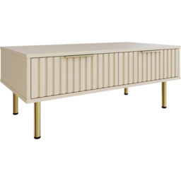 GFW Nervata 2 Drawer Cream Coffee Table - thumbnail 2