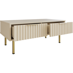 GFW Nervata 2 Drawer Cream Coffee Table - thumbnail 3