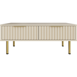 GFW Nervata 2 Drawer Cream Coffee Table - thumbnail 4