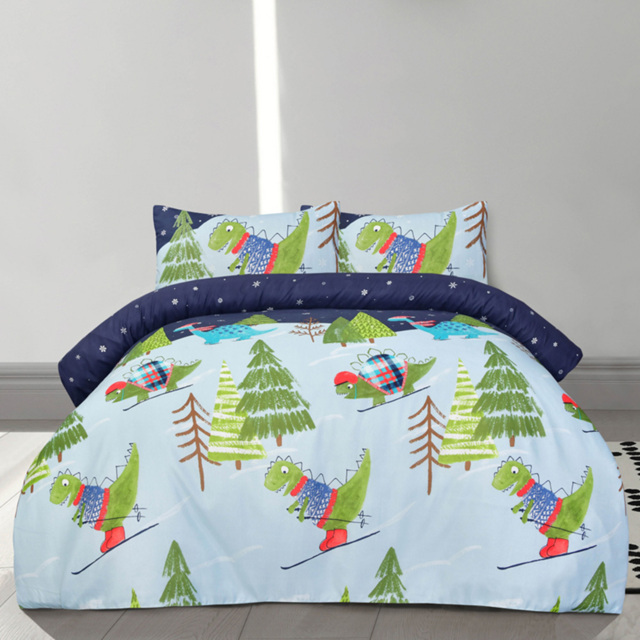 Smart Living Blue Double Dino Skiing Complete Set - image 1