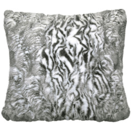 Velosso Siberia Grey Faux Fur Filled Cushion 43 x 43cm 2 Pack