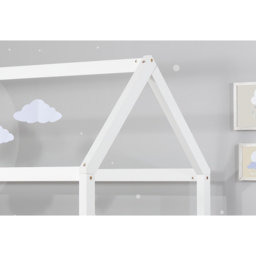 House Single White Bed Frame - thumbnail 4