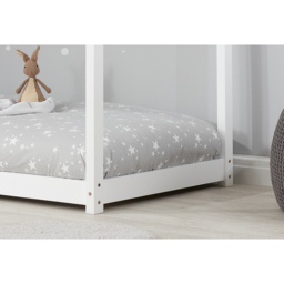 House Single White Bed Frame - thumbnail 3