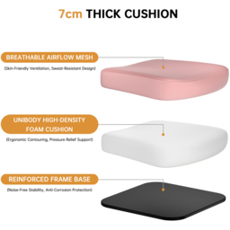 Rattrix Mesh Pink Height Adjustable Ergonomic Office Chair with Flip-Up Arms and Lumbar Support - thumbnail 3