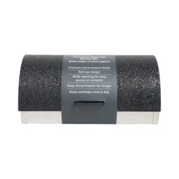 Black and Silver Roll Top Bread Bin