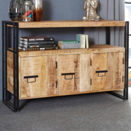Brooklyn Carnaby 3 Door Single Shelf Industrial Sideboard