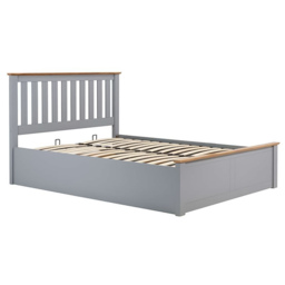 Phoenix Double Stone Grey Ottoman Bed - thumbnail 2