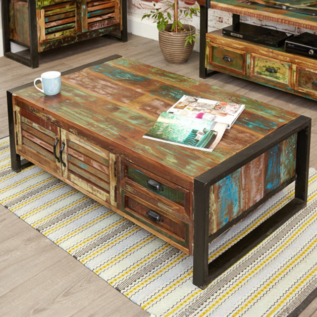 Baumhaus Urban Chic 4 Door 4 Drawer Coffee Table - image 1