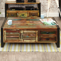 Baumhaus Urban Chic 4 Door 4 Drawer Coffee Table - thumbnail 2