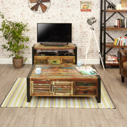 Baumhaus Urban Chic 4 Door 4 Drawer Coffee Table - thumbnail 4