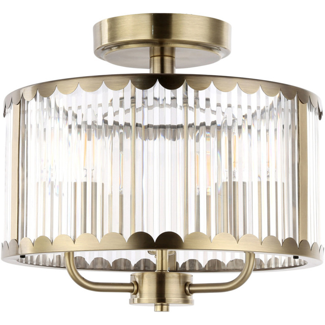 Bonnie Flush Ceiling Fitting Antique Bass - image 1
