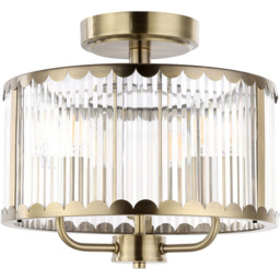 Bonnie Flush Ceiling Fitting Antique Bass - thumbnail 1