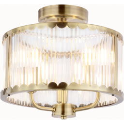 Bonnie Flush Ceiling Fitting Antique Bass - thumbnail 3