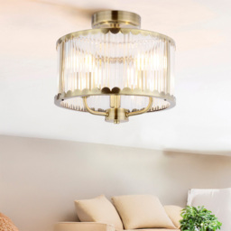 Bonnie Flush Ceiling Fitting Antique Bass - thumbnail 2