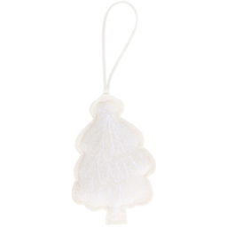 Santa's Chalet Red and White Felt Tree Hanging Christmas Decoration 4 Pack - thumbnail 4