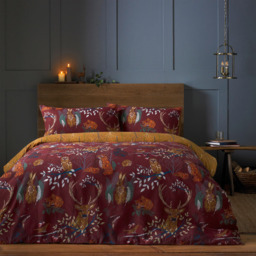 furn. Forest Fauna King Size Rust Duvet Set