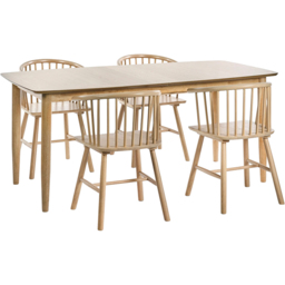 Julian Bowen Kaito Set of 2 Light Oak Effect Dining Chairs - thumbnail 4